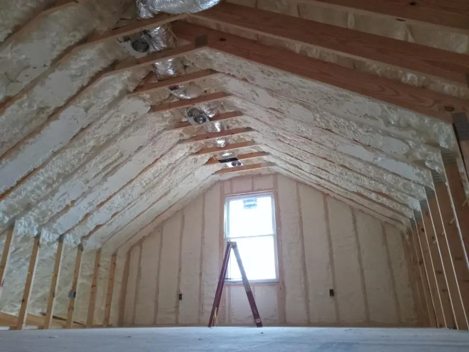 Spray foam roofing application for Crawl Space Insulation project in Chester